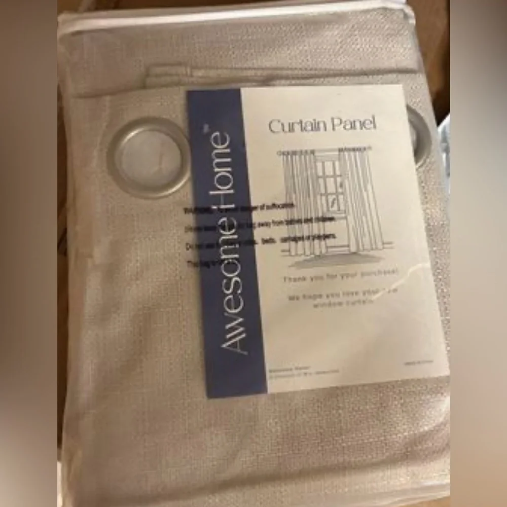 Textured Grid 100% Blackout Grommet Curtain Pair(2 Panels) 52
